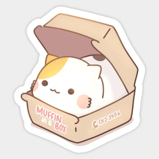 Muffin cat mochi delivery Sticker